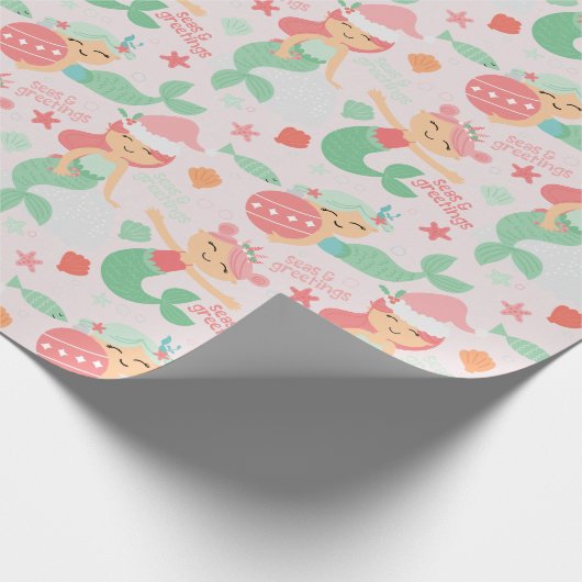 人魚のクリスマス ラッピングペーパー (角)