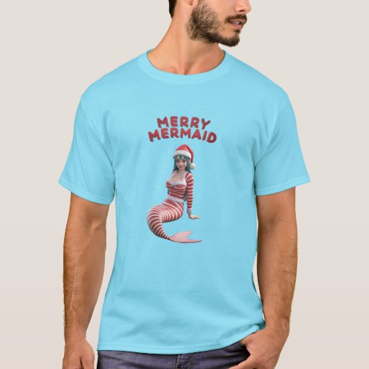 人魚のクリスマス Tシャツ (正面)