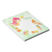 人魚のグリーン ノートパッド (アングル)
