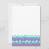 人魚のサメが海の双子の赤ちゃんシャワー 招待状 (裏面)