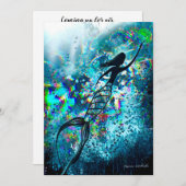 人魚のサーフェシング サンキューカード (正面/裏面)