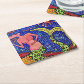 人魚のジェルコースターセット スクエアペーパーコースター (アングル)