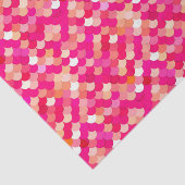 人魚のスケール、珊瑚、赤紫のピンクおよびモモ 薄葉紙 (詳細)