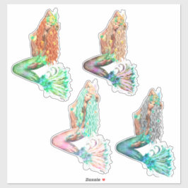 人魚のステッカー シール