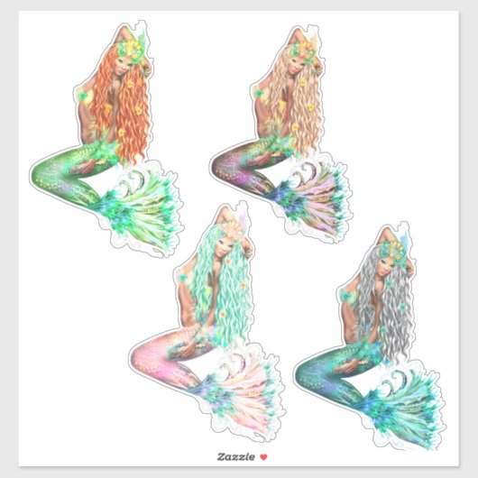 人魚のステッカー シール (シート)