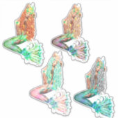 人魚のステッカー シール (正面)