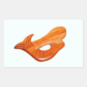 人魚のステッカー 長方形シール (正面)