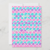 人魚のスプラッシュプールパーティーガール誕生日 招待状 (裏面)