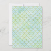 人魚のスプラッシュ アンダーザシー プールパーティー 誕生日 招待状 (裏面)