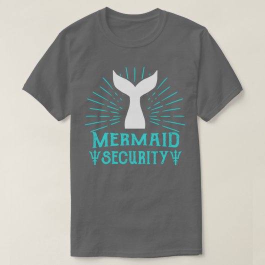 人魚のセキュリティライフガードスイミング先生merman tシャツ (デザイン正面)