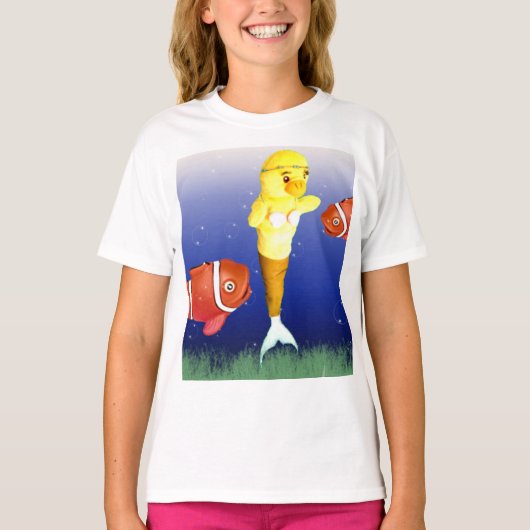人魚のダニィ 海中のTシャツ Tシャツ (正面)