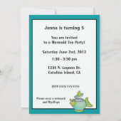 人魚のティーパーティー誕生日招待状 招待状 (裏面)