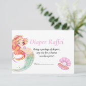 人魚のディアペ・ラッフル・ベイビーシャワー　アンダーザシー 招待状 (スタンド正面)