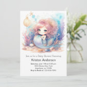 人魚のディープブルーシー ベビーシャワー 招待状 (スタンド正面)