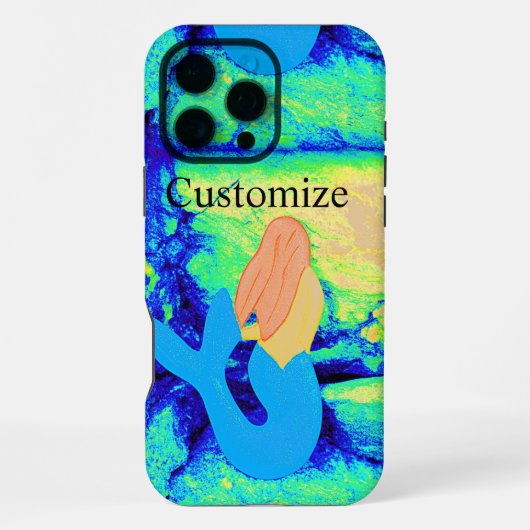 人魚のデザイン iPhoneケース (裏面)