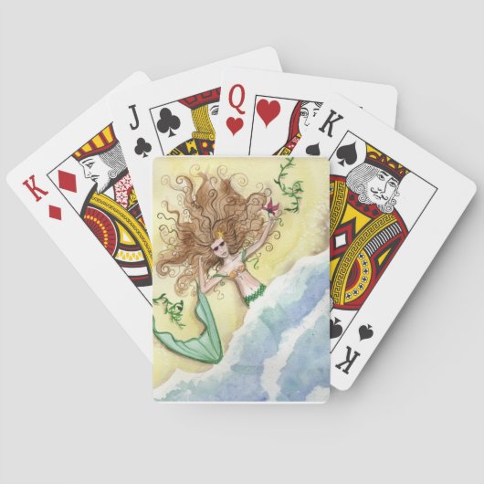 人魚のトランプの上で洗浄されるカミーユGrimshaw トランプ (裏面)