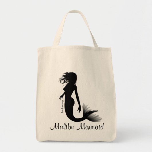 人魚のトートバックの白 トートバッグ (正面)