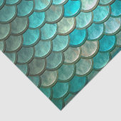 人魚のハッカの香りがする緑の魚スケールパターン 薄葉紙 (詳細)