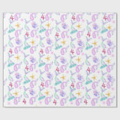 人魚のパーソナライズされた柄 ラッピングペーパー (フラット)