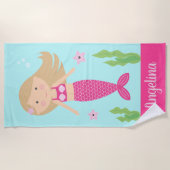 人魚のビーチタオル|の金髪 ビーチタオル (正面)