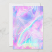 人魚のピンクとパープル ダイブイントゥファイヴ 5歳の誕生日 招待状 (裏面)