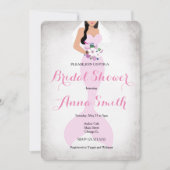 人魚のピンクのヴィンテージのブライダルシャワーの招待のピンク 招待状 (正面)