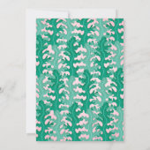 人魚のピンクの海の下の誕生日招待状 招待状 (裏面)