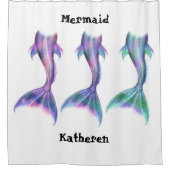 人魚のファンタジーのおとぎ話の漫画の尾 シャワーカーテン (正面)