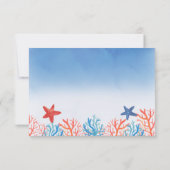 人魚のフェイクな金ゴールドホイル|の青色児のシャワー サンキューカード (裏面)