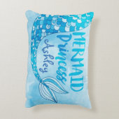 人魚のプリンセスの枕 アクセントクッション (裏面(縦))