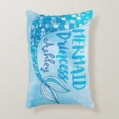 人魚のプリンセスの枕 アクセントクッション (正面(垂直))