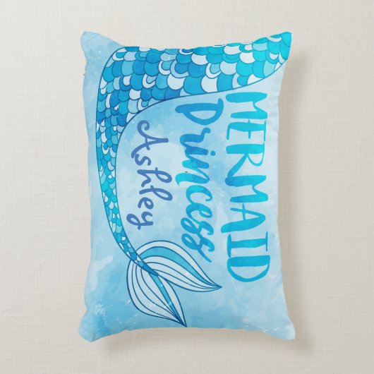 人魚のプリンセスの枕 アクセントクッション (正面(垂直))