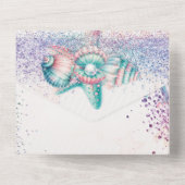 人魚のプールパーティー招待状 オールインワン招待状 (裏面)