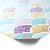 人魚のベイビーシャワーの歓迎ポスター ポスター (角)