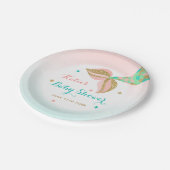 人魚のベビーシャワーの紙皿7"人魚のシャワー ペーパープレート (アングル)