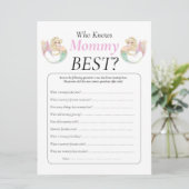 人魚のベビーシャワー。誰がママのポカドットを知っている 招待状 (スタンド正面)