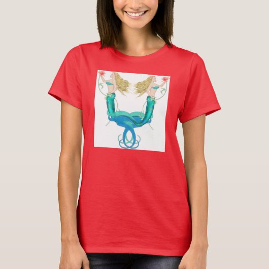 人魚のペア Tシャツ (正面)
