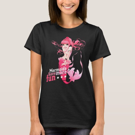 人魚のポスターが増えるおもしろい Tシャツ (正面)