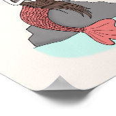 人魚のポスター かわいい人魚のベビーアート 女の子の部屋 ポスター (角)