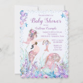 人魚のママ ベイビーシャワーの招待状 招待状 (正面)