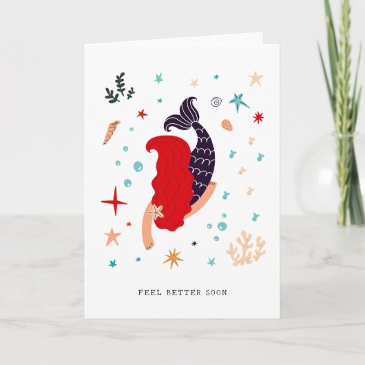 人魚のメッセージ | 無地のカード カード (正面)