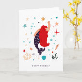 人魚のメッセージ | 空 カード (黄色い花)