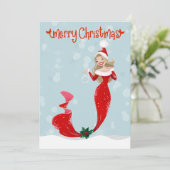 人魚のメリークリスマスバブルズホリデー シーズンカード (スタンド正面)