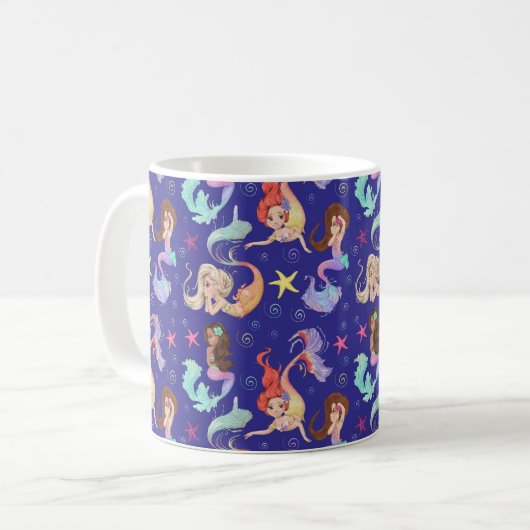 人魚のライフマグ コーヒーマグカップ (正面左)