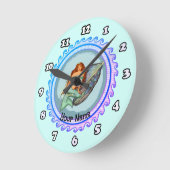 人魚のルアー時計 ラウンド壁時計 (傾斜)