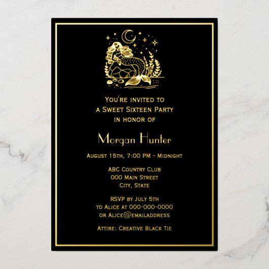 人魚のロックスター 月のスイート16 箔シーズンカード (正面)