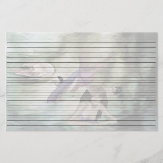 人魚の並んだ小さな文房具 便箋 (正面)