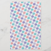 人魚の並んだ手紙の筆記紙女の子文房具 (裏面)