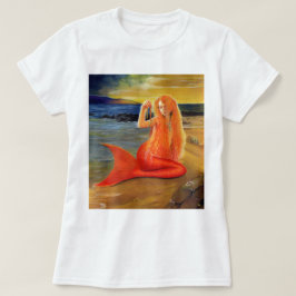 人魚の主日没のTシャツ Tシャツ