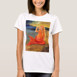 人魚の主日没のTシャツ Tシャツ